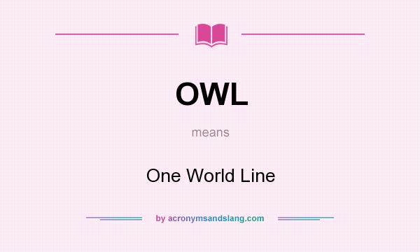 What does OWL mean? It stands for One World Line
