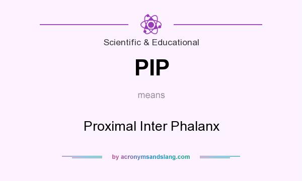 What does PIP mean? It stands for Proximal Inter Phalanx
