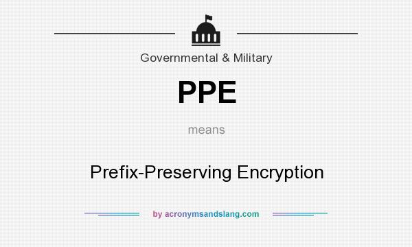 What does PPE mean? It stands for Prefix-Preserving Encryption