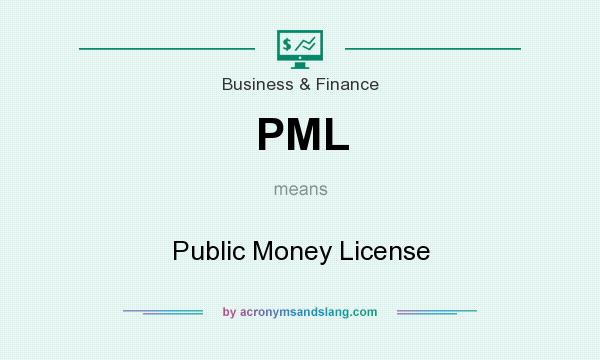 What does PML mean? It stands for Public Money License