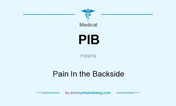 What does PIB mean? It stands for Pain In the Backside