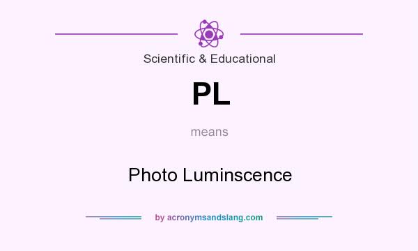 What does PL mean? It stands for Photo Luminscence