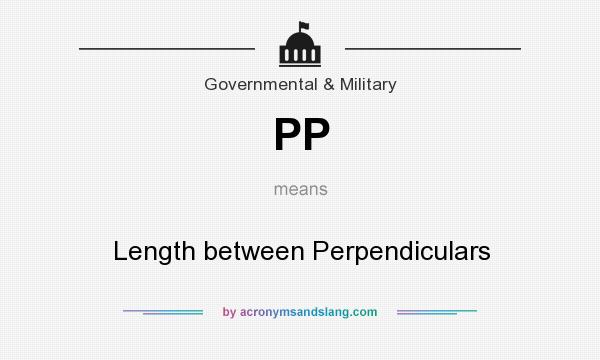 What does PP mean? It stands for Length between Perpendiculars