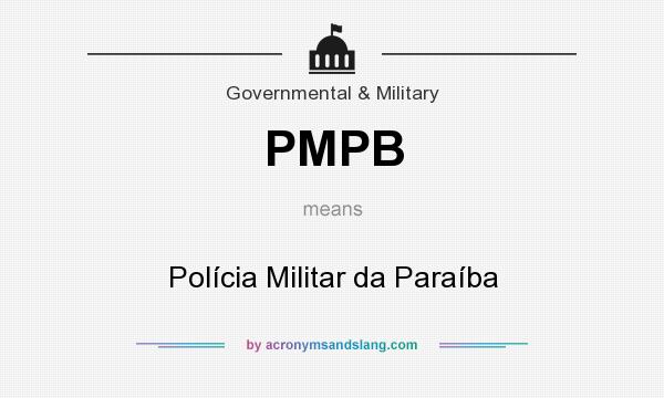 What does PMPB mean? It stands for Polícia Militar da Paraíba
