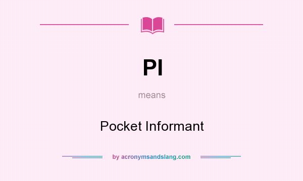 What does PI mean? It stands for Pocket Informant