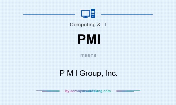 What does PMI mean? It stands for P M I Group, Inc.