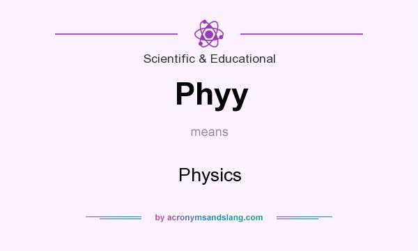 What does Phyy mean? It stands for Physics