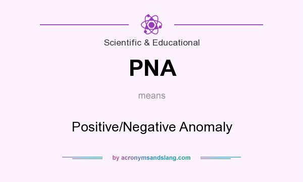 What does PNA mean? It stands for Positive/Negative Anomaly