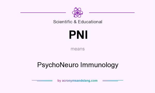 What does PNI mean? It stands for PsychoNeuro Immunology