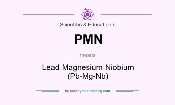 What does PMN mean? It stands for Lead-Magnesium-Niobium (Pb-Mg-Nb)