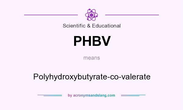 What does PHBV mean? It stands for Polyhydroxybutyrate-co-valerate