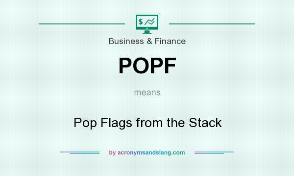 What does POPF mean? It stands for Pop Flags from the Stack