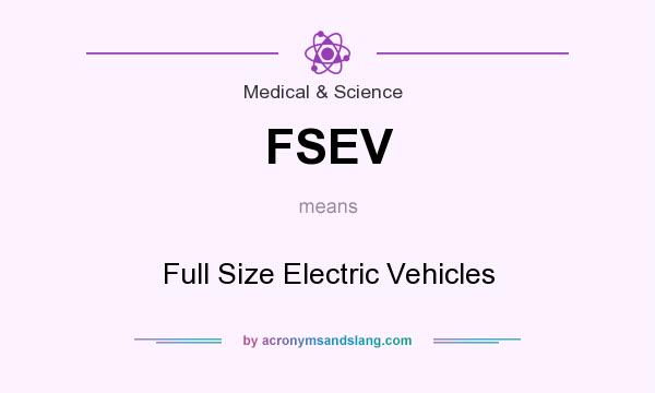 What does FSEV mean? It stands for Full Size Electric Vehicles