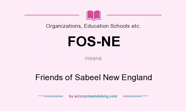 What does FOS-NE mean? It stands for Friends of Sabeel New England