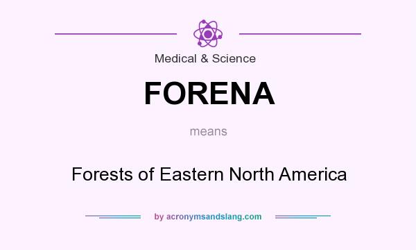 What does FORENA mean? It stands for Forests of Eastern North America