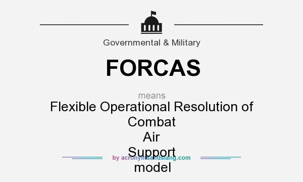 What does FORCAS mean? It stands for Flexible Operational Resolution of Combat Air Support model