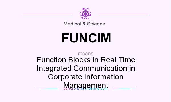 What does FUNCIM mean? It stands for Function Blocks in Real Time Integrated Communication in Corporate Information Management