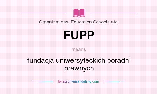 What does FUPP mean? It stands for fundacja uniwersyteckich poradni prawnych