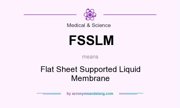What does FSSLM mean? It stands for Flat Sheet Supported Liquid Membrane