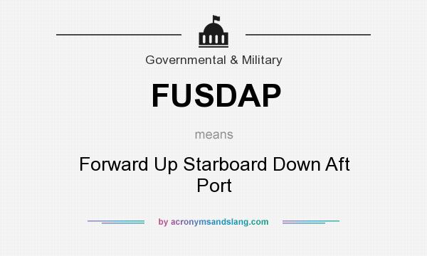 What does FUSDAP mean? It stands for Forward Up Starboard Down Aft Port