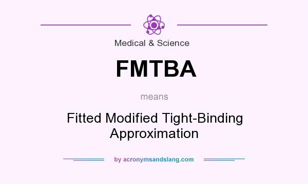 What does FMTBA mean? It stands for Fitted Modified Tight-Binding Approximation