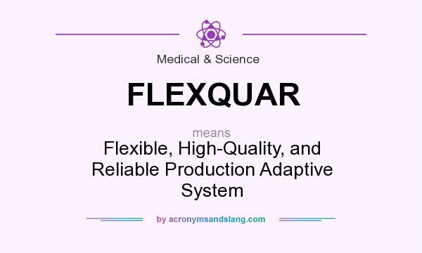What does FLEXQUAR mean? It stands for Flexible, High-Quality, and Reliable Production Adaptive System
