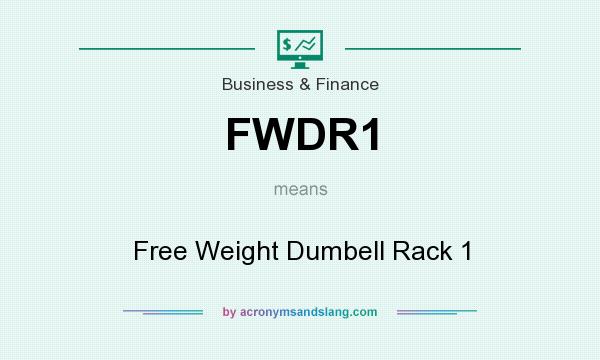 What does FWDR1 mean? It stands for Free Weight Dumbell Rack 1