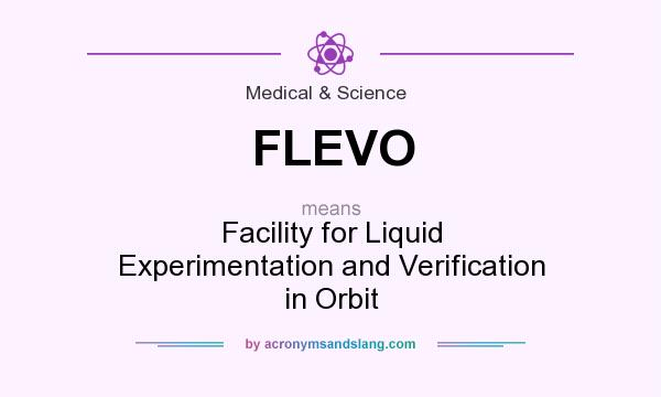 What does FLEVO mean? It stands for Facility for Liquid Experimentation and Verification in Orbit