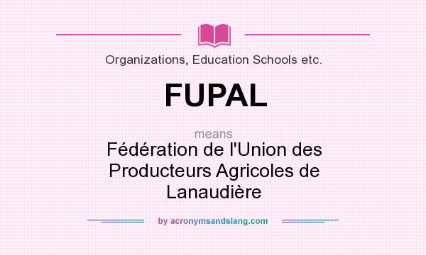 What does FUPAL mean? It stands for Fédération de l`Union des Producteurs Agricoles de Lanaudière