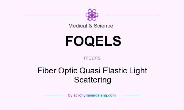 What does FOQELS mean? It stands for Fiber Optic Quasi Elastic Light Scattering