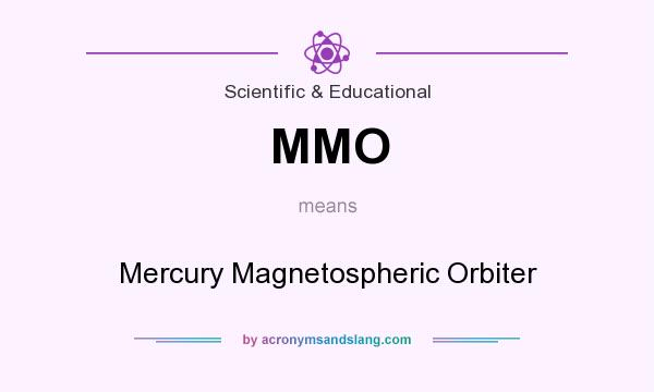 What does MMO mean? It stands for Mercury Magnetospheric Orbiter