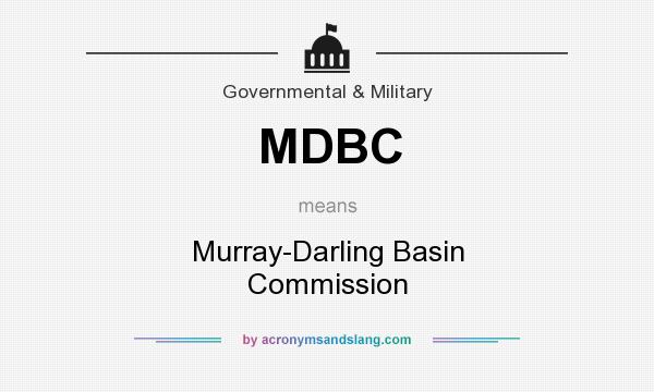 What does MDBC mean? It stands for Murray-Darling Basin Commission