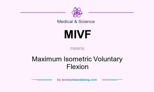 What does MIVF mean? It stands for Maximum Isometric Voluntary Flexion