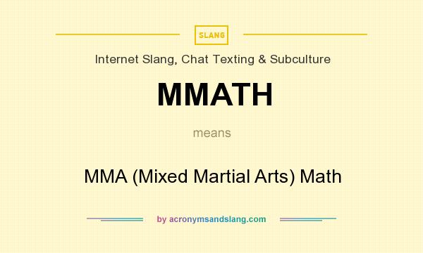 What does MMATH mean? It stands for MMA (Mixed Martial Arts) Math