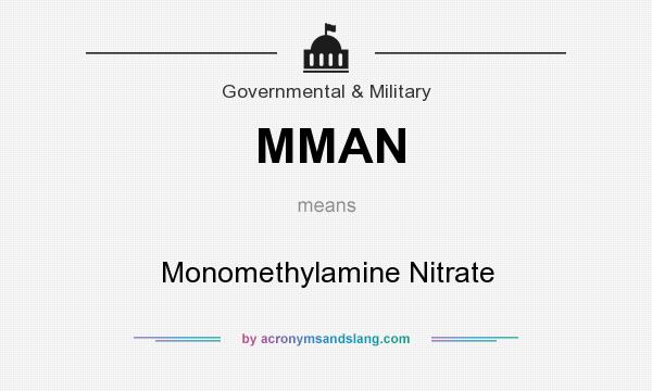 What does MMAN mean? It stands for Monomethylamine Nitrate