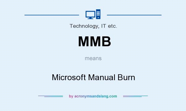 What does MMB mean? It stands for Microsoft Manual Burn