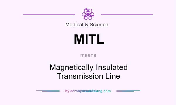 What does MITL mean? It stands for Magnetically-Insulated Transmission Line
