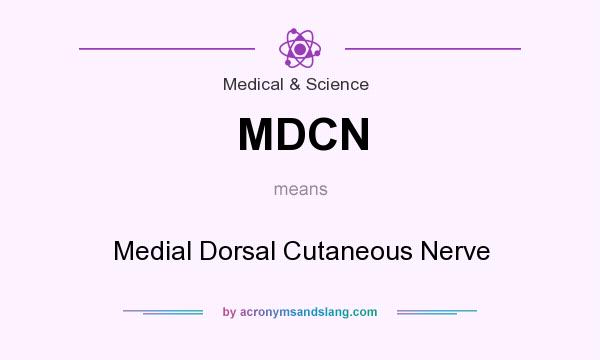 What does MDCN mean? It stands for Medial Dorsal Cutaneous Nerve