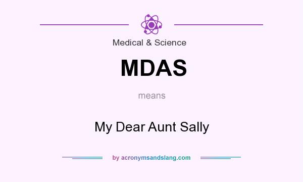What does MDAS mean? It stands for My Dear Aunt Sally
