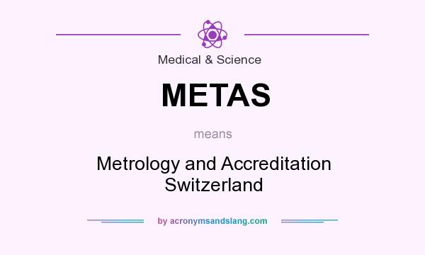 What does METAS mean? It stands for Metrology and Accreditation Switzerland