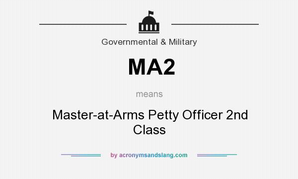 What does MA2 mean? It stands for Master-at-Arms Petty Officer 2nd Class