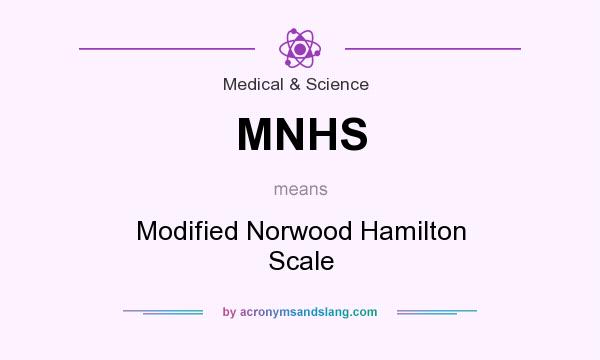 What does MNHS mean? It stands for Modified Norwood Hamilton Scale