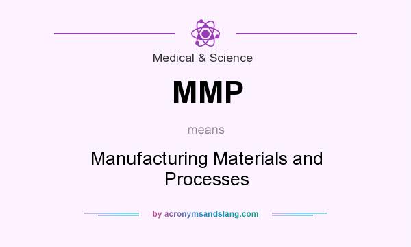 What does MMP mean? It stands for Manufacturing Materials and Processes