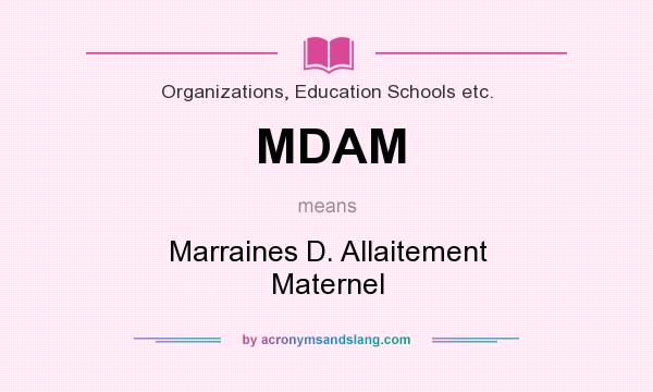 What does MDAM mean? It stands for Marraines D. Allaitement Maternel