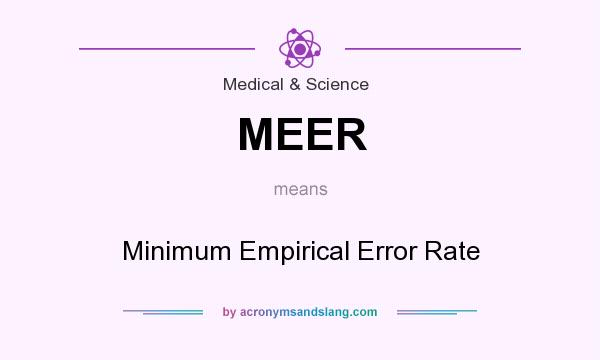 What does MEER mean? It stands for Minimum Empirical Error Rate