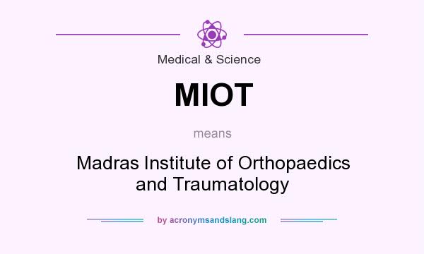 What does MIOT mean? It stands for Madras Institute of Orthopaedics and Traumatology