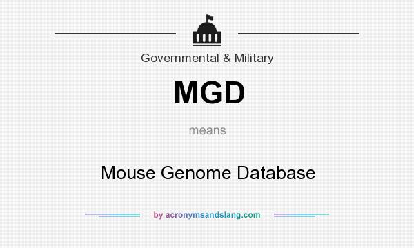 What does MGD mean? It stands for Mouse Genome Database