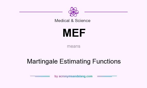 What does MEF mean? It stands for Martingale Estimating Functions