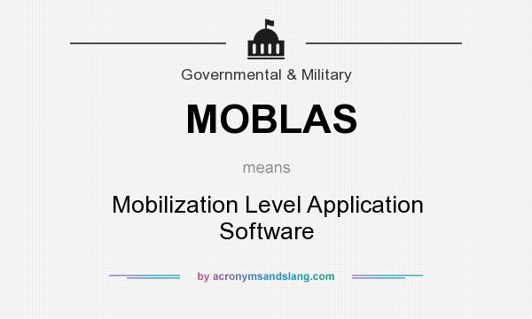 What does MOBLAS mean? It stands for Mobilization Level Application Software
