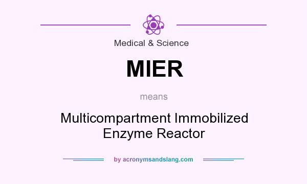 What does MIER mean? It stands for Multicompartment Immobilized Enzyme Reactor